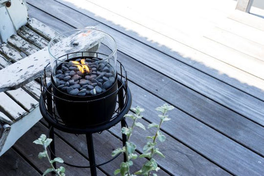 Cosi Basket High Gas Lantern for Camping Black