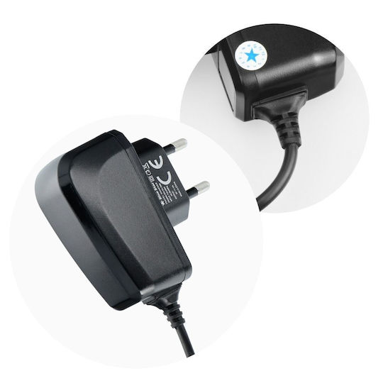 Blue Star Ladegerät mit integriertem Kabel Micro-USB Schwarzs (5901737411525)