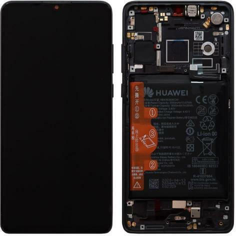 Οθόνη mit Touch-Mechanismus und Rahmen für Huawei P30 (Schwarz)