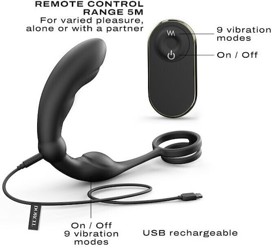 Dorcel Δαχτυλίδι Πέους με Πρωκτική Σφήνα Μαύρο