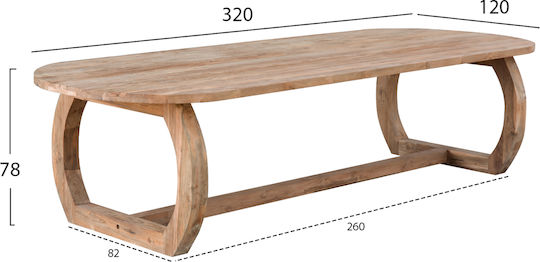 Τραπέζι 320x120x78 Καφέ Τραπέζι 320x120x78 Καφέ