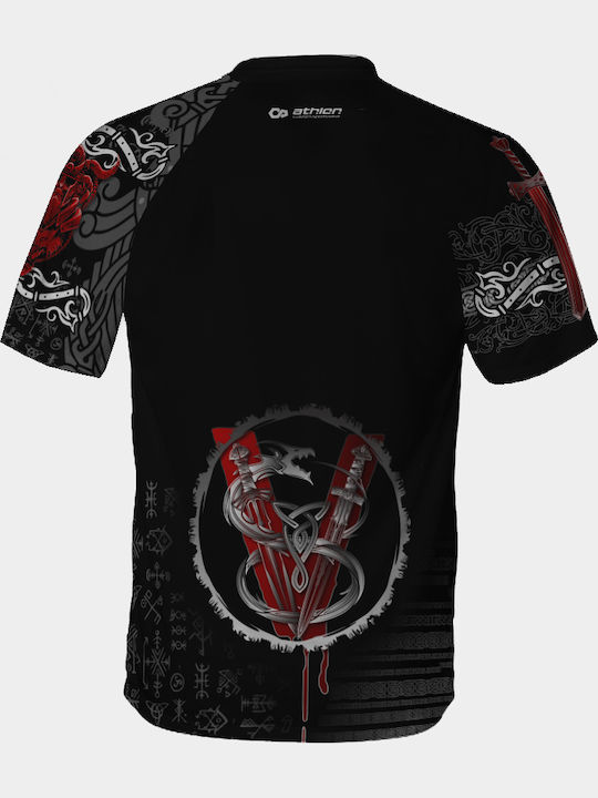 Athlon Ανδρική Κοντομάνικη Μπλούζα 125K-1852 για Jiu-Jitsu Μαύρη
