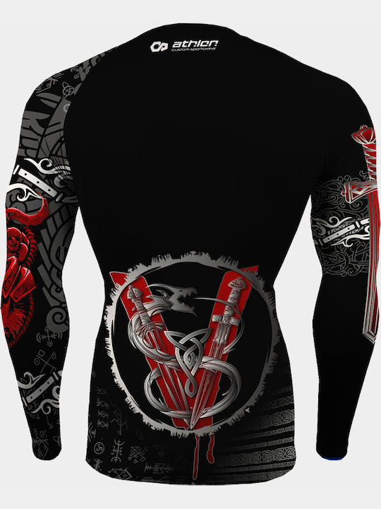 Athlon Ανδρική Κοντομάνικη Μπλούζα 125K-1852 για Jiu-Jitsu Μαύρη