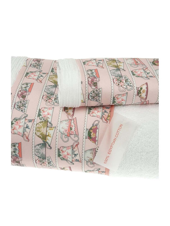 Designer's Cat Σετ Βρεφικές Πετσέτες 2τμχ Ροζ Βάρους 600gr/m²