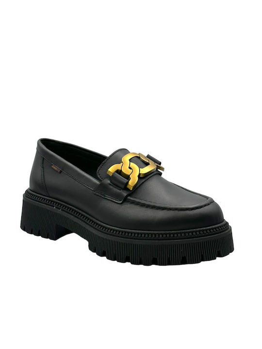 Ragazza Women's Leather Moccasins Black/Gold