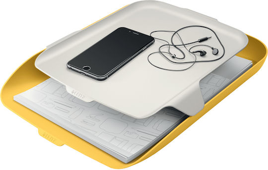 Leitz Tavă pentru Documente Plastic Cosy Galben 27.4x6.2x39.1cm.