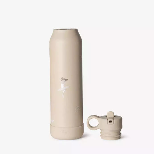 Citron Kids Water Bottle Thermos Stainless Steel with Straw Non Spill Yellow 500ml