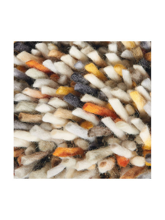 Brink & Campman Dots Rug Rectangular Wool L.grey Orange