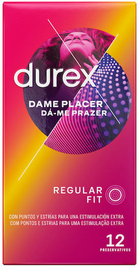 Durex Презервативи Give Me Pleasure 12 бр 56 мм Natural