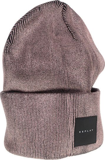 Beanie Γυναικείος Σκούφος Πλεκτός σε Ροζ χρώμα