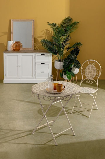Bizzotto Wooden White Plant Pots 3 Pieces