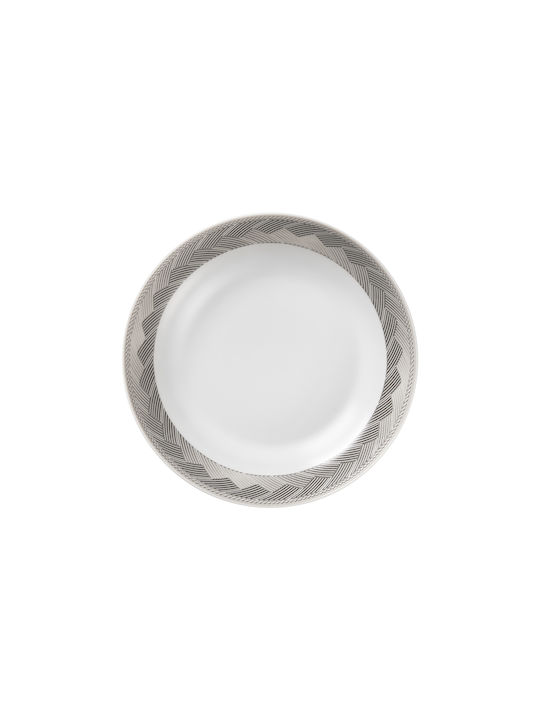 Cryspo Trio Plaza Gray Porcelain Dinnerware Set 20pcs