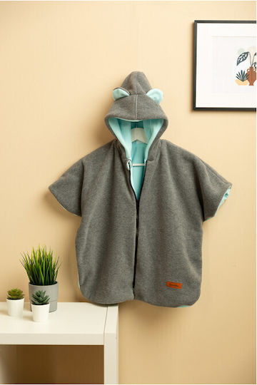 Sensillo Hooded Baby Poncho Gray