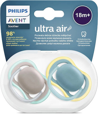 Philips Orthodontic Pacifiers Silicone with Case for 18+ months 2pcs