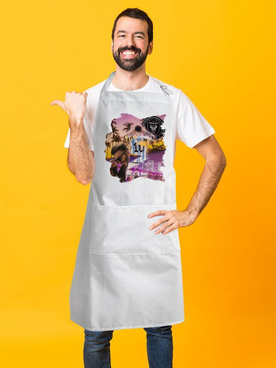 Koupakoupa Lionel Messi Miami Impermeabil Șorț de Bucătărie Verde KP_19561_APRON-BBQ-ADULT 1buc