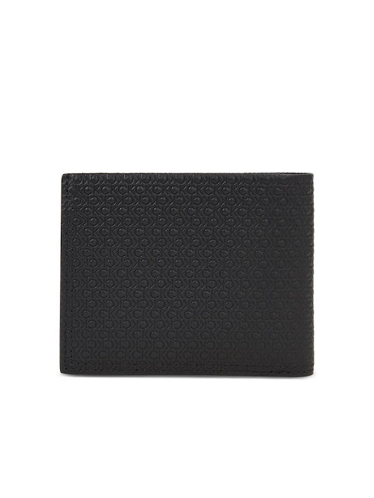 Calvin Klein Minimalism Bifold 5cc W Δερμάτινο Ανδρικό Πορτοφόλι Κερμάτων Μαύρο