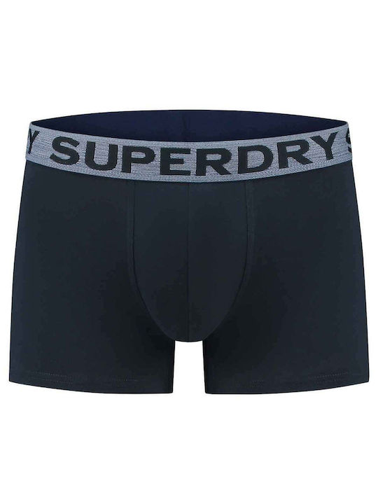 Superdry Boxeri pentru bărbați Albastre cu modele 3Pachet