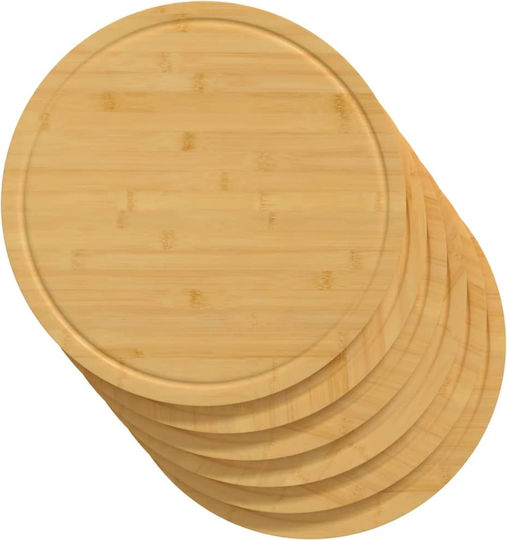 vidaXL Πλατώ Σερβιρίσματος Τυριών Ξύλινο 40x40x1.5εκ. 6τμχ