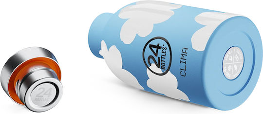 24Bottles Clima Glass Thermos Stainless Steel BPA Free 330ml Light Blue
