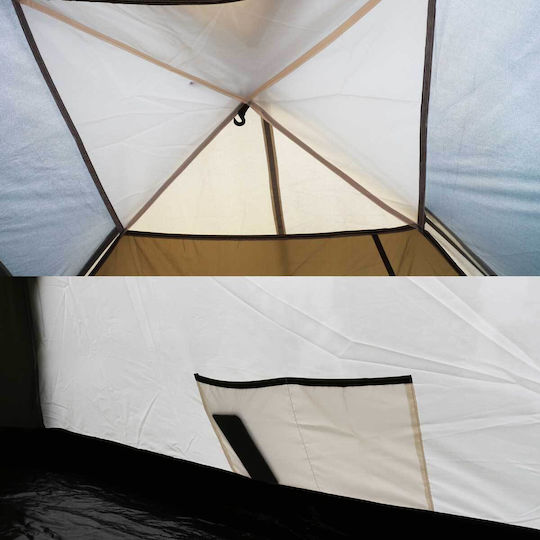 AlpinPro Earth 4 Σκηνή Camping Igloo Ορειβασίας Πράσινη 4 Εποχών για 4 Άτομα Αδιάβροχη 3000mm 240x210x130εκ.