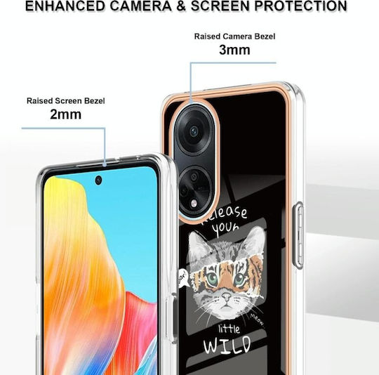 Electroplating Back Cover Silicone Beige (Oppo A98)