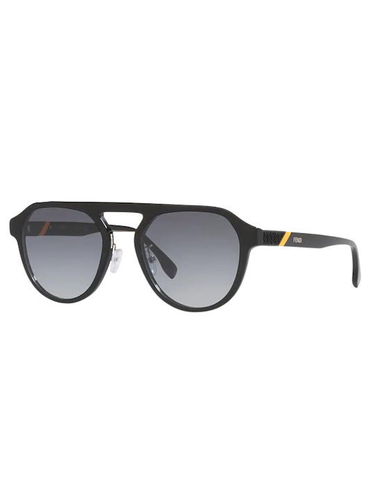 Fendi Men's Sunglasses with Black Frame and Black Gradient Lens FE40003U 01B