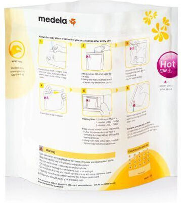 Medela Quick Clean Pungile de sterilizare cu Microunde pentru Suzetă