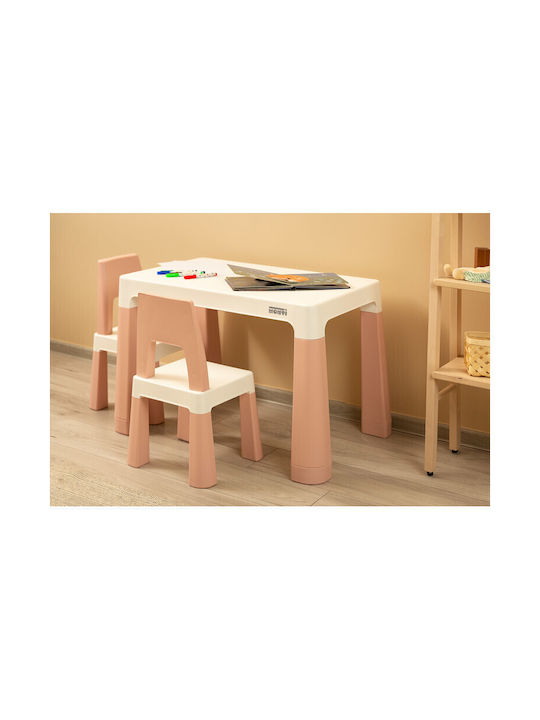 Комплект Детска Маса със Столове Бял Toyz