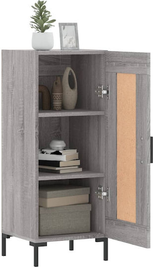 Wand Wohnzimmer Vitrine aus Spanplatte Grau 34.5x34x90cm