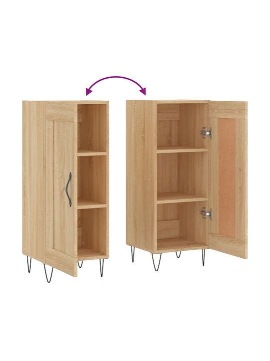 Hanging Living Room Cabinet Made of Beige Particle Board 34.5x34x90cm