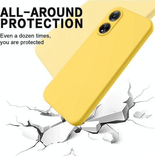 Pure Color Back Cover Σιλικόνης Κίτρινο (Oppo A98)
