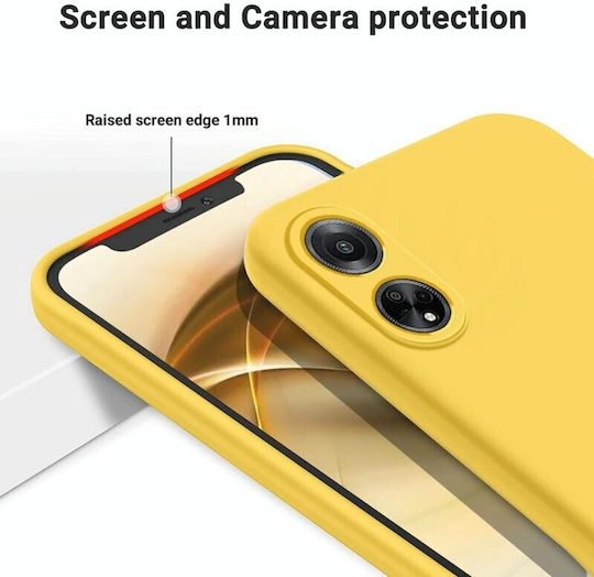 Pure Color Back Cover Σιλικόνης Κίτρινο (Oppo A98)