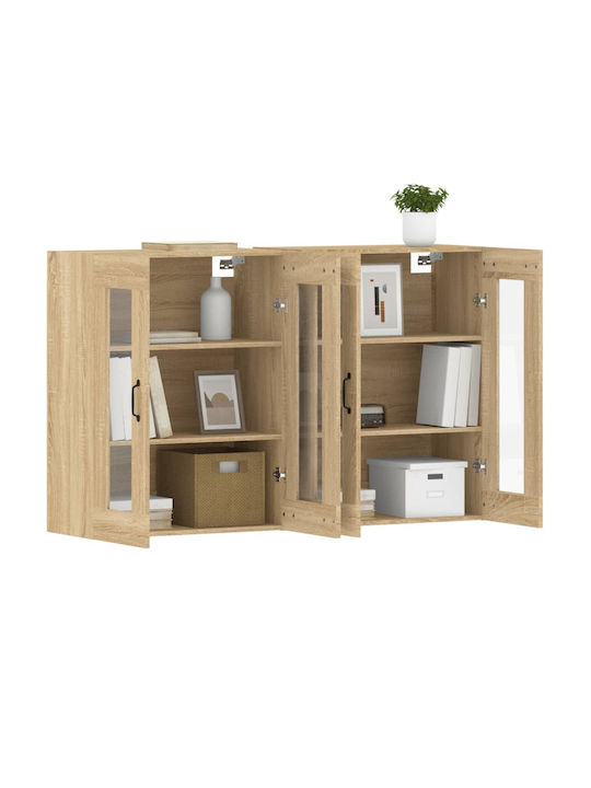 Sideboard Wooden Sonoma Oak 69.5x34x90cm