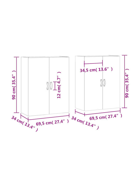 Bufet Gri 69.5x34x90cm