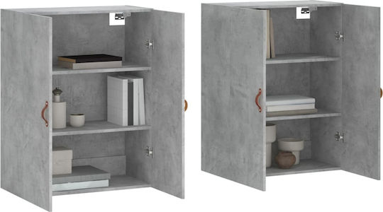Sideboard Wooden Gray 69.5x34x90cm