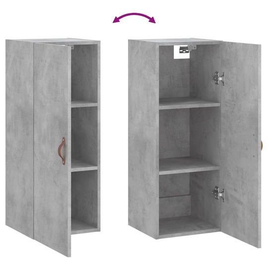 vidaXL Bathroom Cabinet L34.5xW34xH90cm Gray