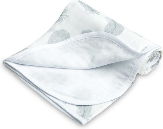 Sensillo Pătură Pepinieră Swaddling pături 100% bumbac Albă 80x100cm