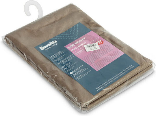 Sensillo Decke Wickeltücher für Kinderzimmer Samt Beige 75x100cm