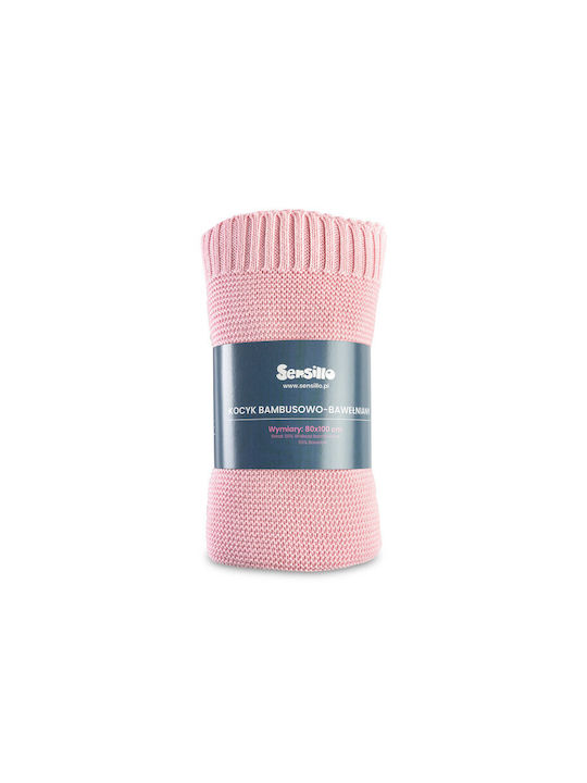 Sensillo Decke Wickeltücher für Kinderzimmer Bamboo Rosa 80x100cm