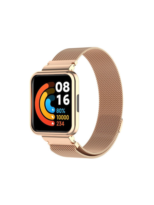 Curea Oțel inoxidabil Rose Gold (Redmi Watch 2 Lite)
