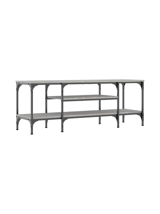 TV Stand from Metal & Wood Gray L121xW35xH45cm