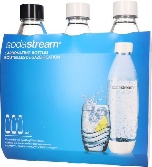 Sodastream Μπουκάλι Νερού Γυάλινο με Βιδωτό Καπάκι Λευκό