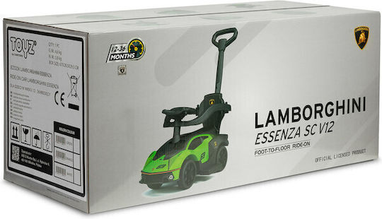 Toyz Lamborghini Essenza Car Ride On with Parental Handle for 12+ Months White