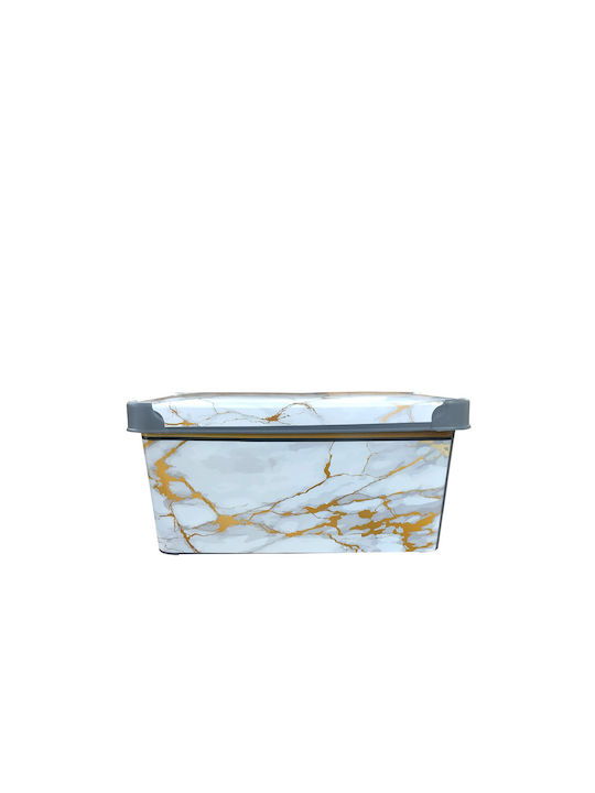 Plastic Storage Box with Lid White 28x18.5x13cm