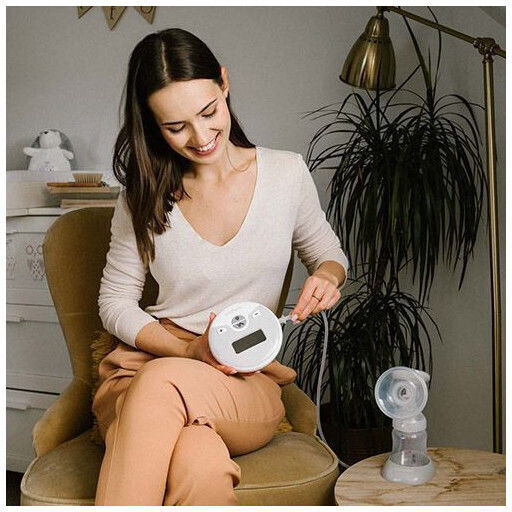 Babyono Nurse Pro Electric Single Breast Pump Battery and Power Transparent 150ml