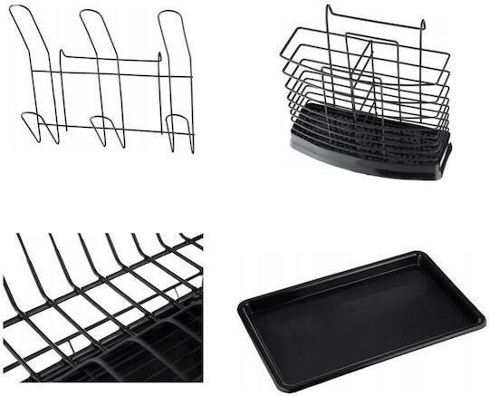 Sink Strainer Metallic Black 56.5x25x38cm