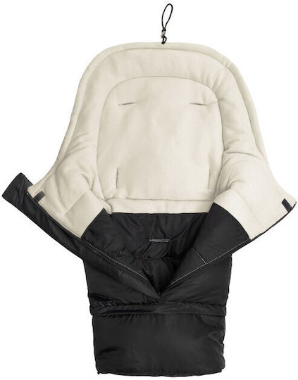 Sensillo Combi Universal Sac de picioare pentru cărucior Impermeabil Negru cu căptușeală Fleece