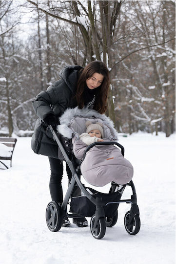 Sensillo Sac de picioare pentru cărucior Impermeabil Bej cu căptușeală Fleece 100x45εκ.