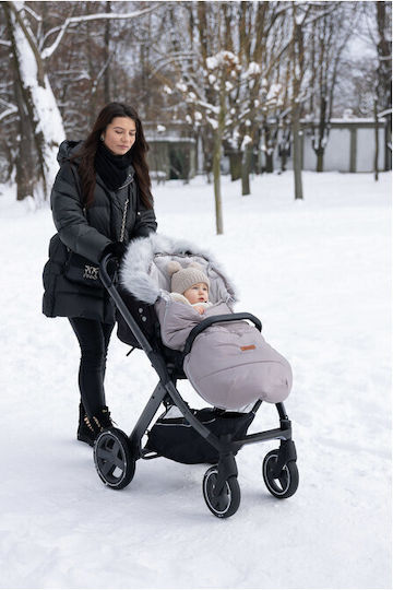 Sensillo Sac de picioare pentru cărucior Impermeabil Bej cu căptușeală Fleece 100x45εκ.