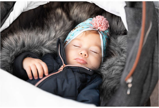 Sensillo Universal Waterproof Stroller Footmuff with Fleece Lining 100x46cm Gray